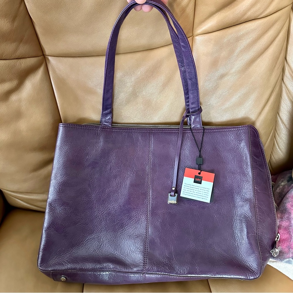 Hobo Laptop Shoulder Bag Purple Eggplant Morena FL-EGGP FL-7240EGGP Vintage Y2K